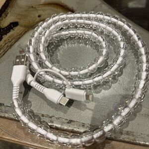 Clear Beaded USB Charging Cable